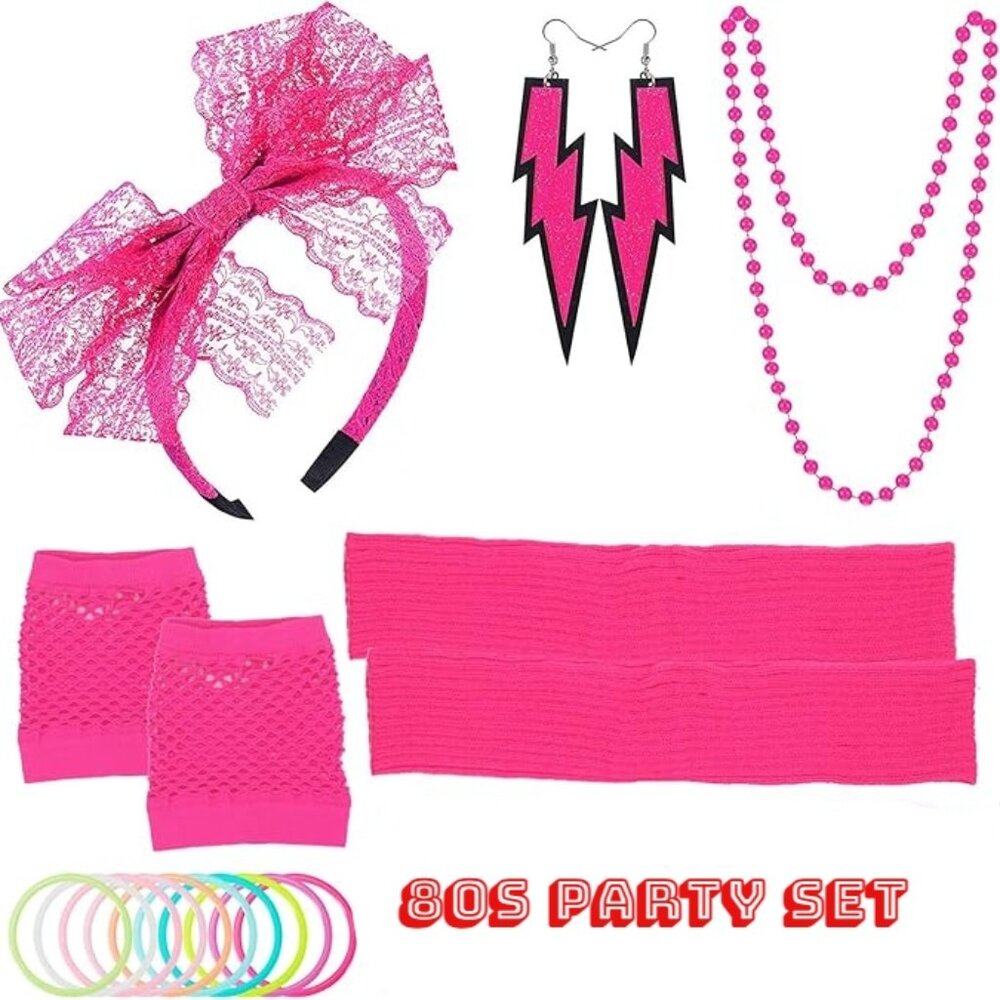 Halloween Costume  Retro 80s 90s Pink Women